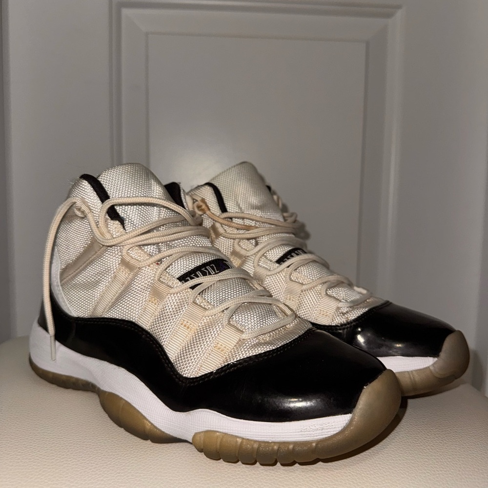 Black and White High-Top Jordan 11 Sneakers